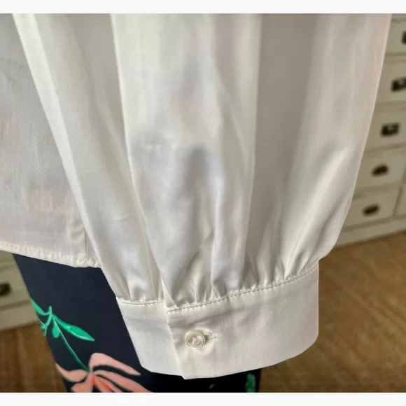 Anthropologie Maeve Poplin White Blouse M - Picture 7 of 14